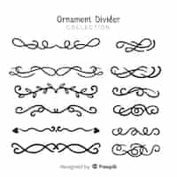 Free vector ornament divider collection