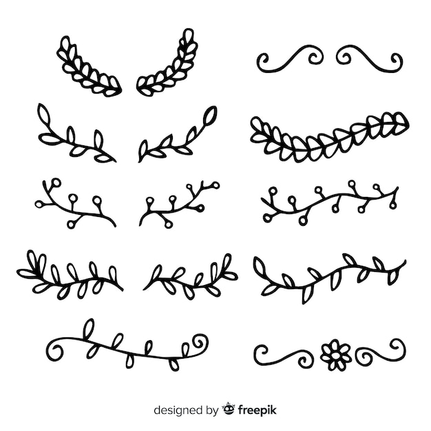 Free vector ornament divider collection