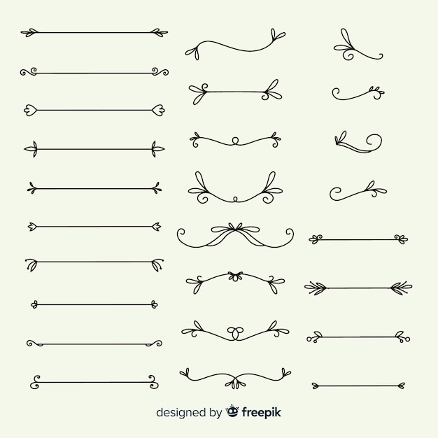 Free vector ornament divider collection