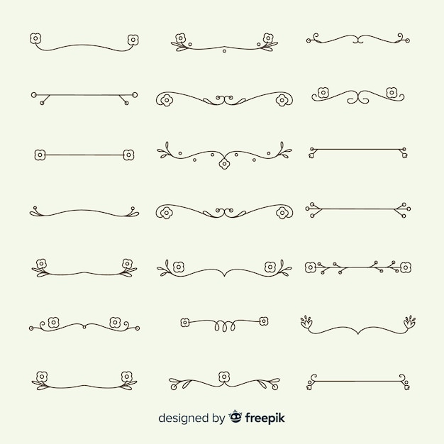 Free vector ornament divider collection