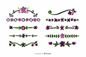 Free vector ornament divider collection