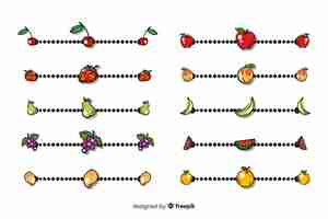 Vettore gratuito collezione di divisori per ornamenti