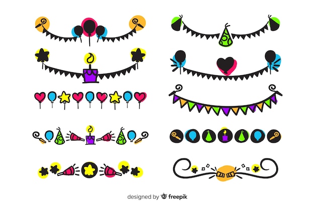 Free vector ornament divider collection