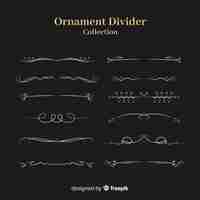 Free vector ornament divider collection