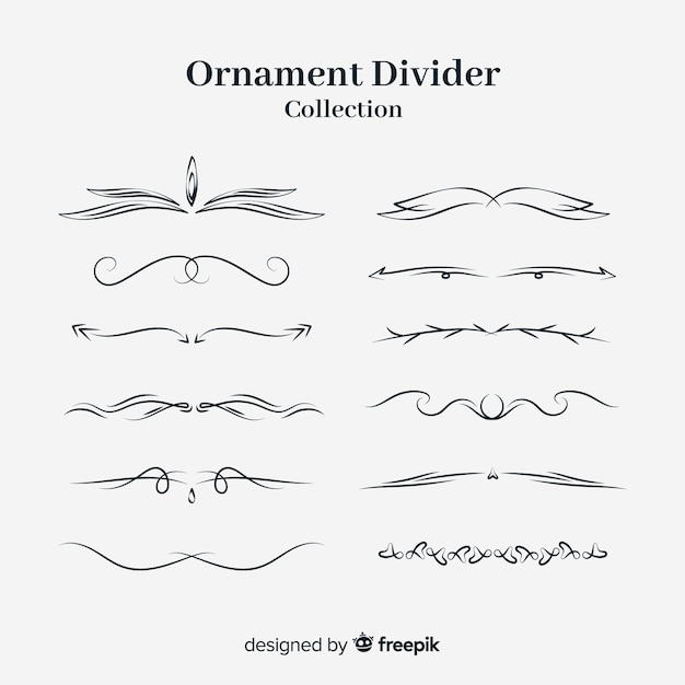 Free vector ornament divider collection