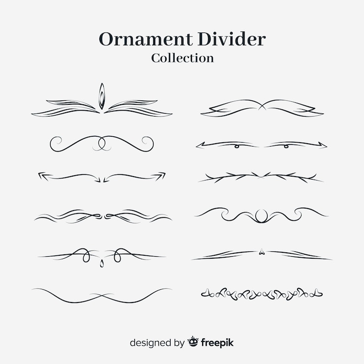 Free Vector ornament divider collection