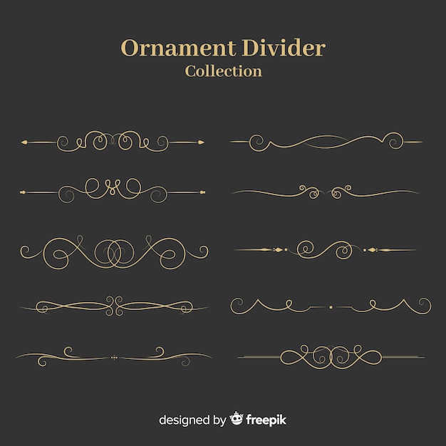 Free vector ornament divider collection