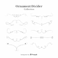 Free vector ornament divider collection