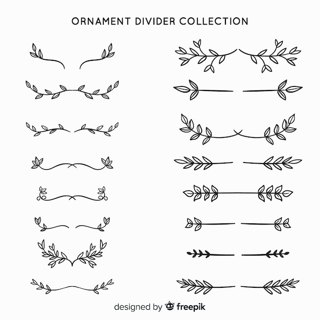 Free vector ornament divider collection