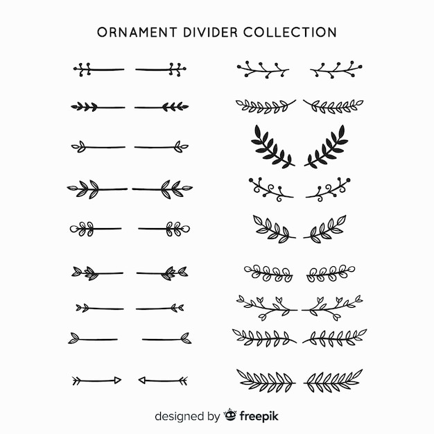 Free vector ornament divider collection