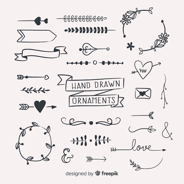 Free vector ornament divider collection