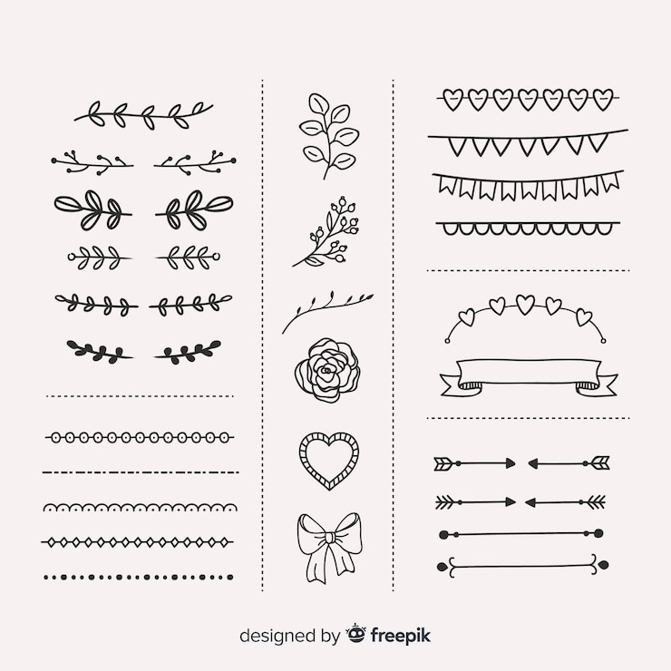 Free Vector ornament divider collection
