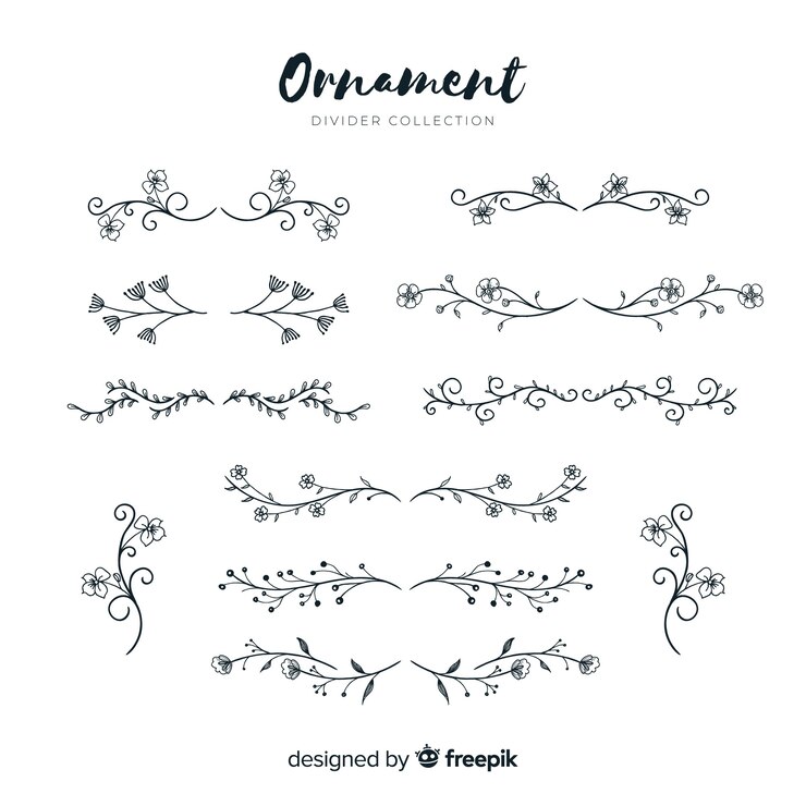 Free Vector ornament divider collection