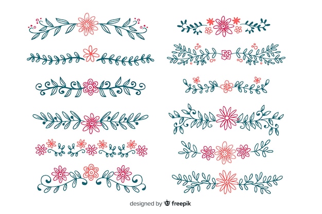 Free vector ornament divider collection