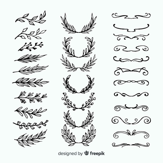 Free vector ornament divider collection