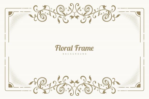 Ornament floral frame background