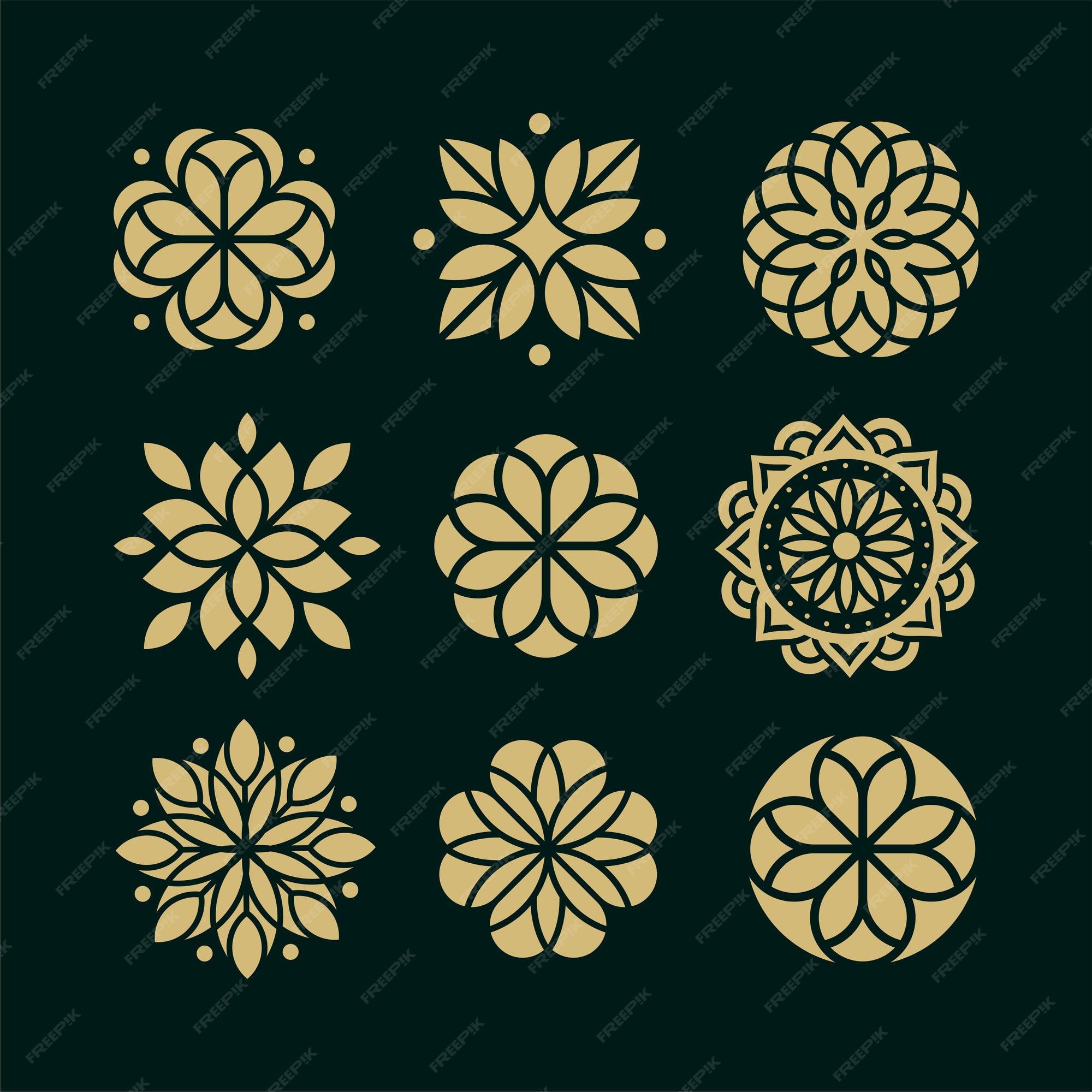 Premium Vector | Ornament logo and icon design set premium vector