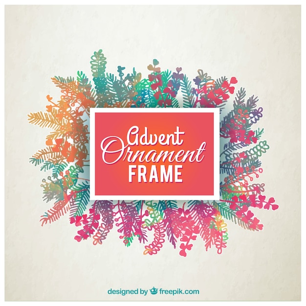 Ornamental advent frame