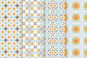 Free vector ornamental arabic pattern collection