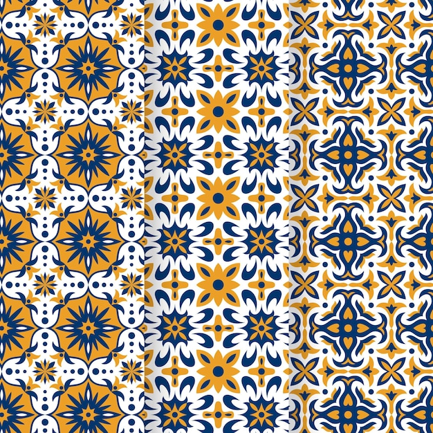 Free vector ornamental arabic pattern collection