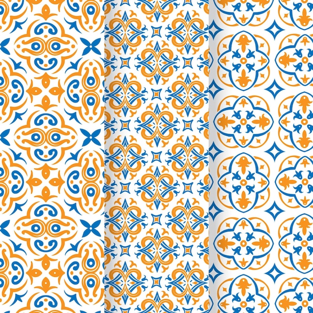 Бесплатное векторное изображение Коллекция декоративных арабских узоров