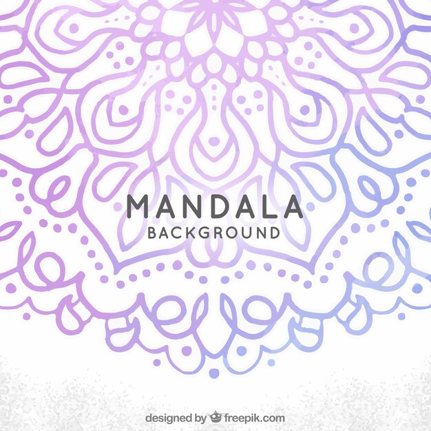 Ornamental background of watercolor mandala