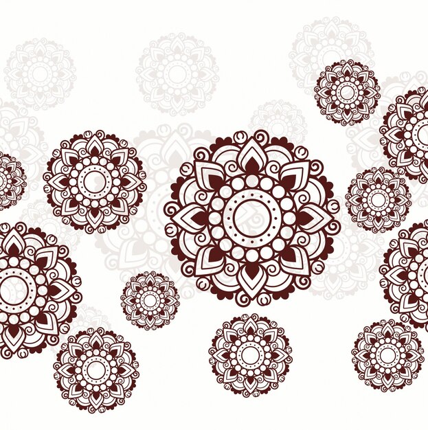 Ornamental background with mandalas