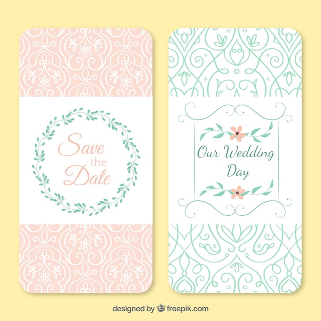 Ornamental beautiful wedding invitations