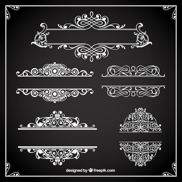 Free vector ornamental borders collection