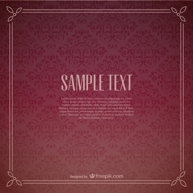 Free vector ornamental burgundy card