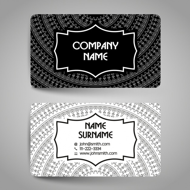 Ornamental business card