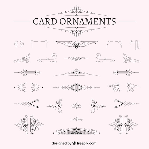 Free vector ornamental card decoration