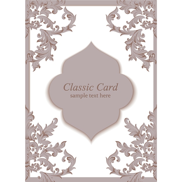 Vettore gratuito card design ornamentale