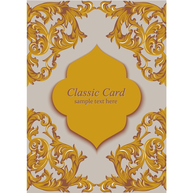 Vettore gratuito card design ornamentale