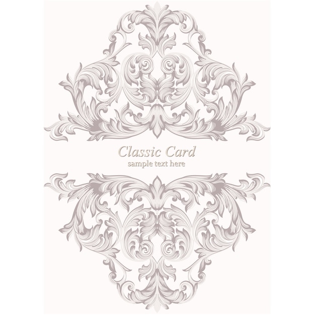 Vettore gratuito card design ornamentale