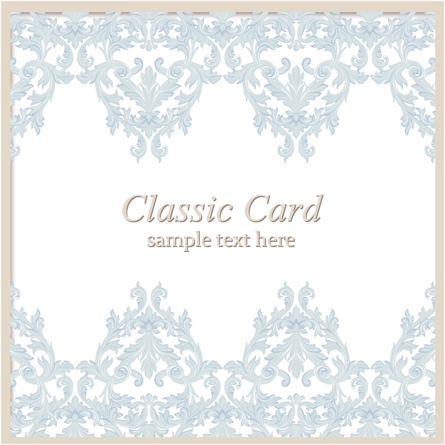 Vettore gratuito card design ornamentale