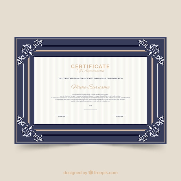 Free vector ornamental certificate border