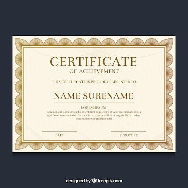 Free vector ornamental certificate border