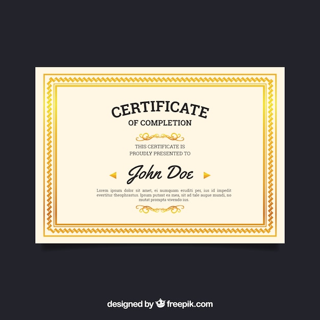 Ornamental certificate border
