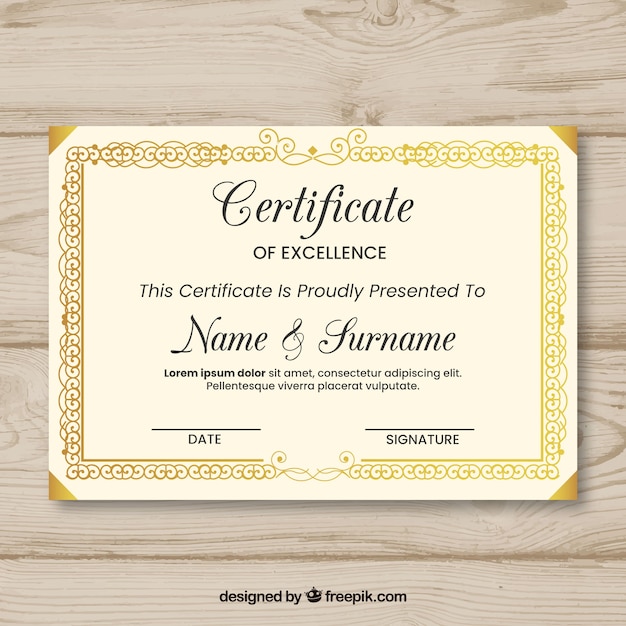 Free vector ornamental certificate border