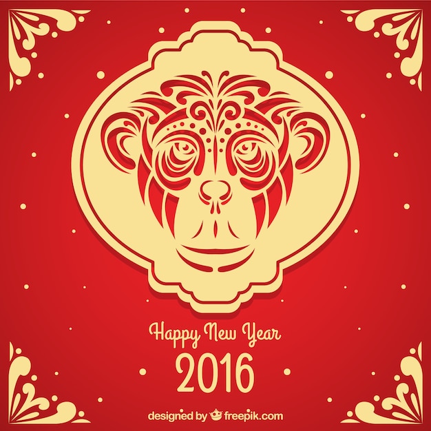Декоративные китайский новый год обезьяны фон