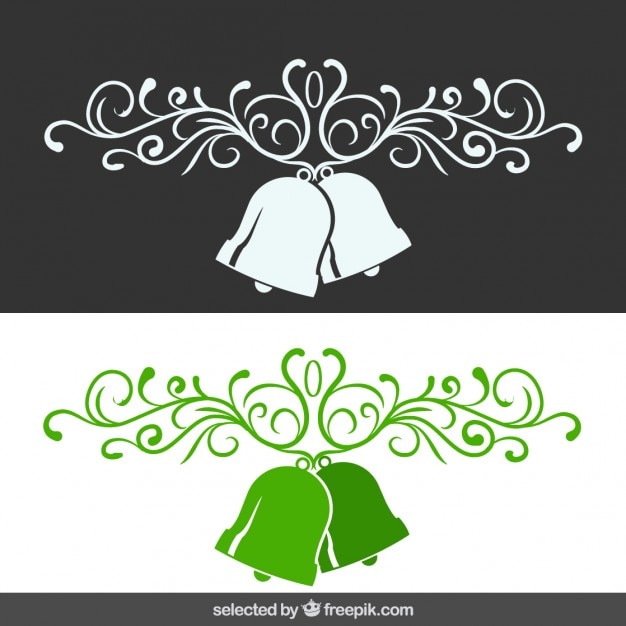 Vector Templates: Ornamental Christmas Banner with Bells – Free Vector Download