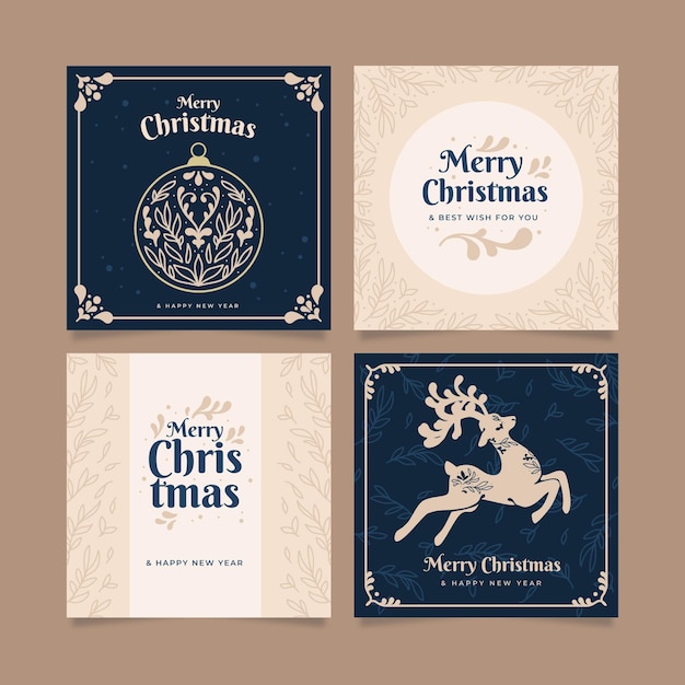 装飾用のクリスマスカードコレクション