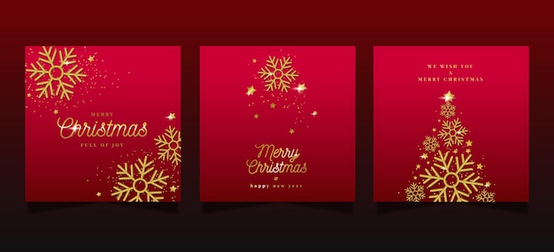 Free vector ornamental christmas cards collection