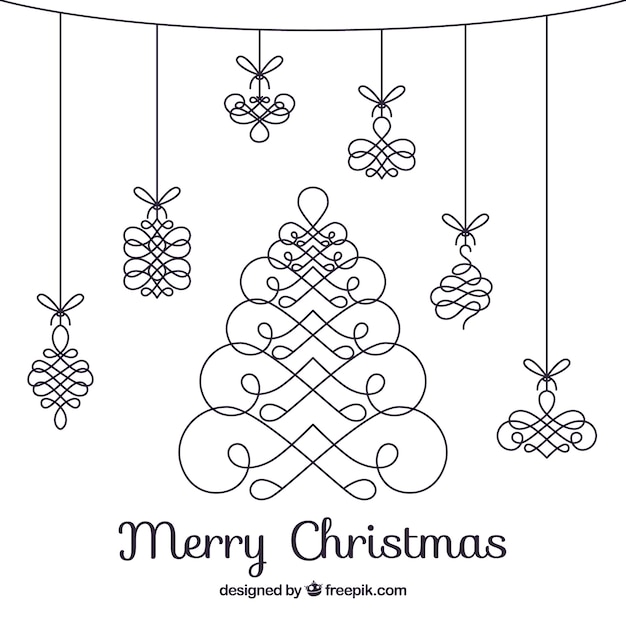 Ornamental christmas tree background