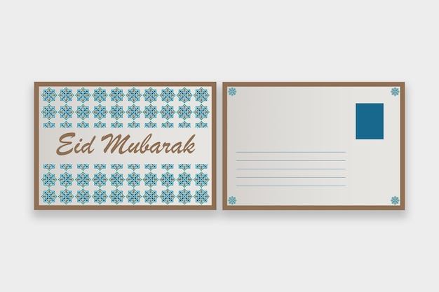 Free vector ornamental classic islamic postcard