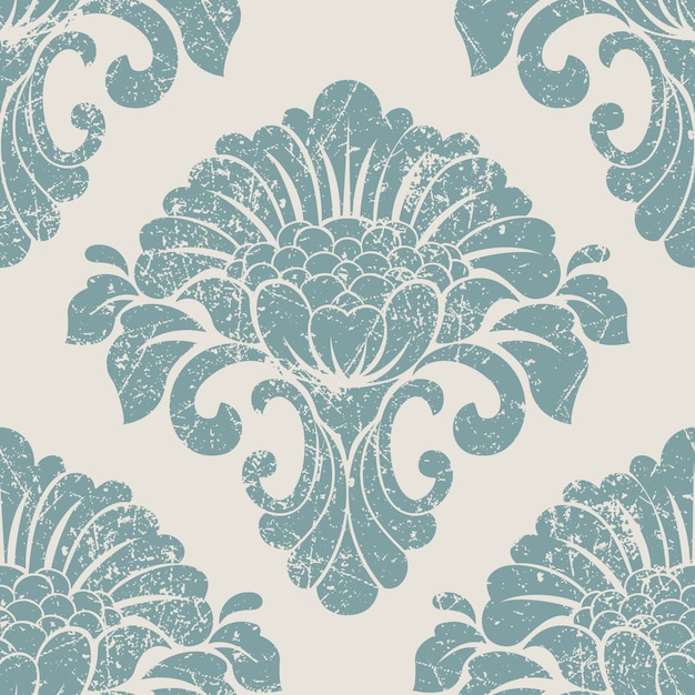 Ornamental damask seamless pattern