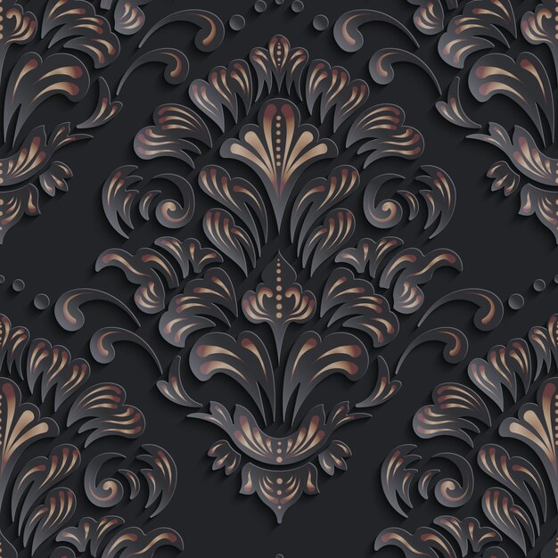 ornamental damask seamless pattern 