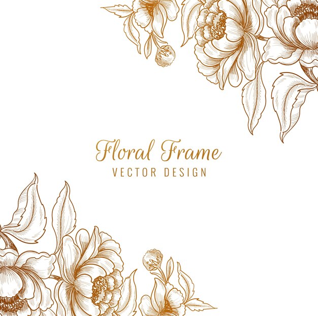 	Ornamental decorative floral frame background