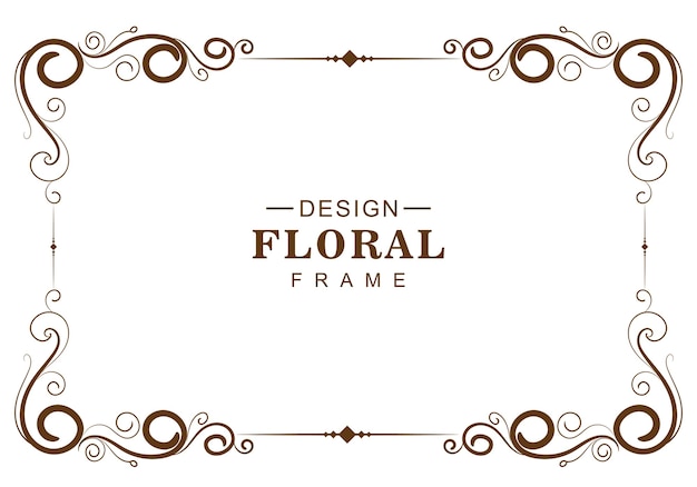 Ornamental decorative floral frame